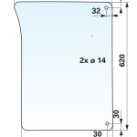 Steklo kabine sprednje spodnje levo JD 6000, SE6000